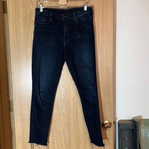 Mother brand The Looker high waist raw hem jean, sz 32